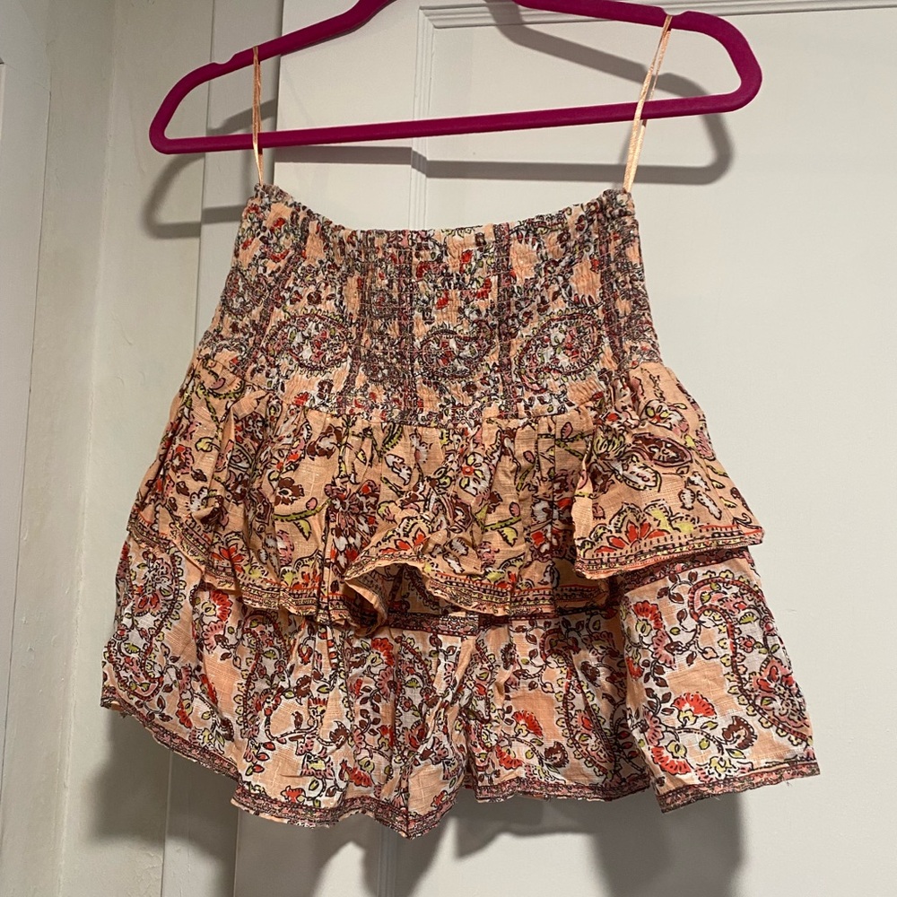 French Connection Floral Tiered Mini Skirt